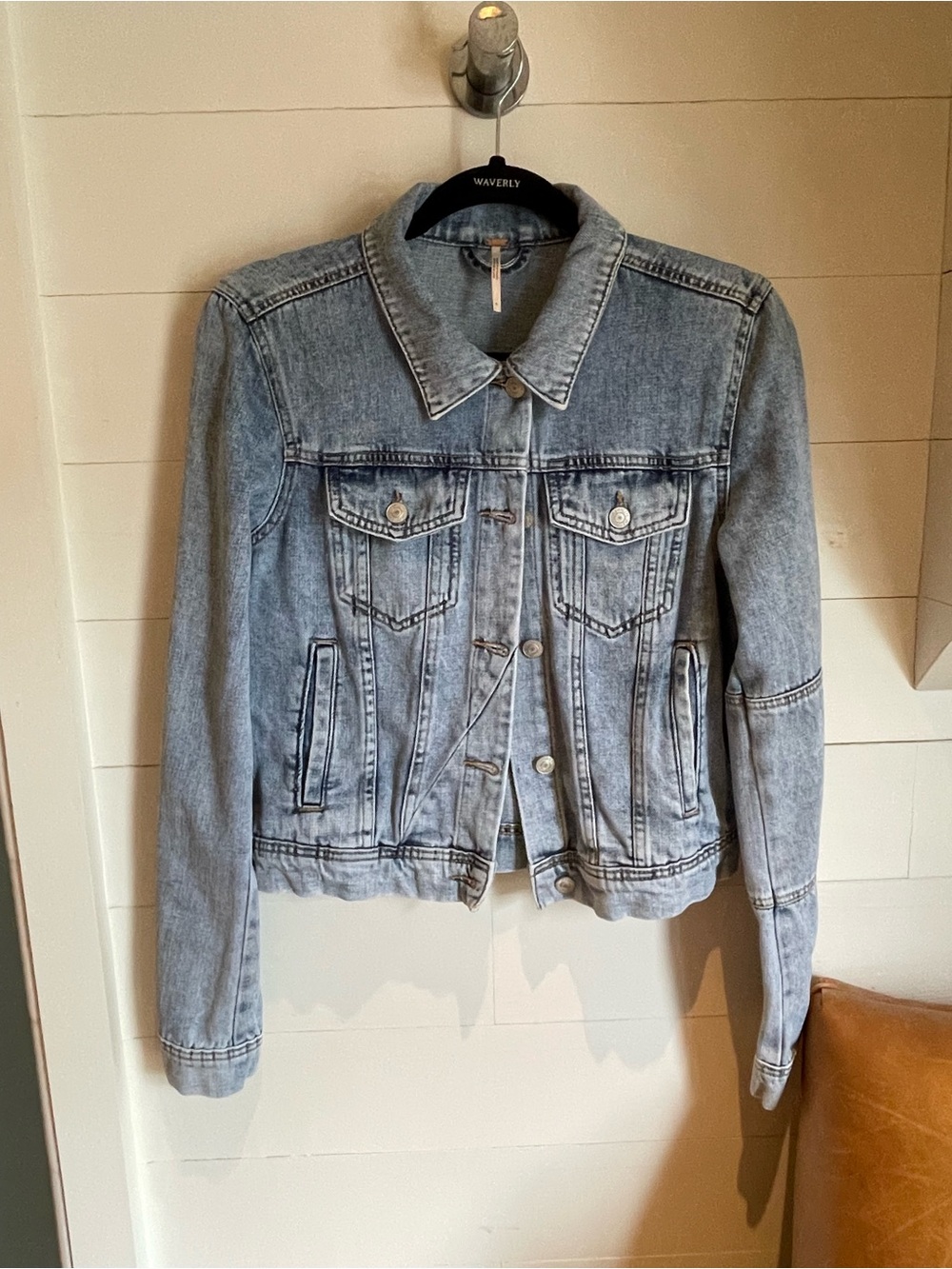 Free People faded light blue denim jacket
